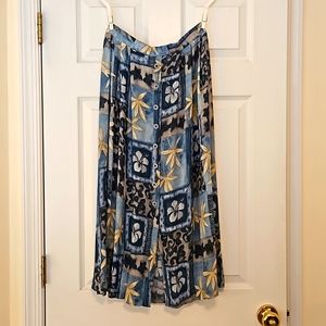 Alfred Dunner Floral Pull-On Skirt Size 12
